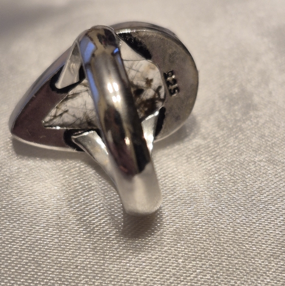 Handmade Gold And Brown Rutile Ring - Picture 5 of 9